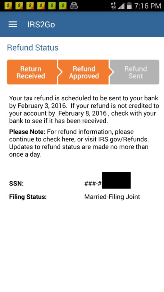 Tax Refund Table Chart