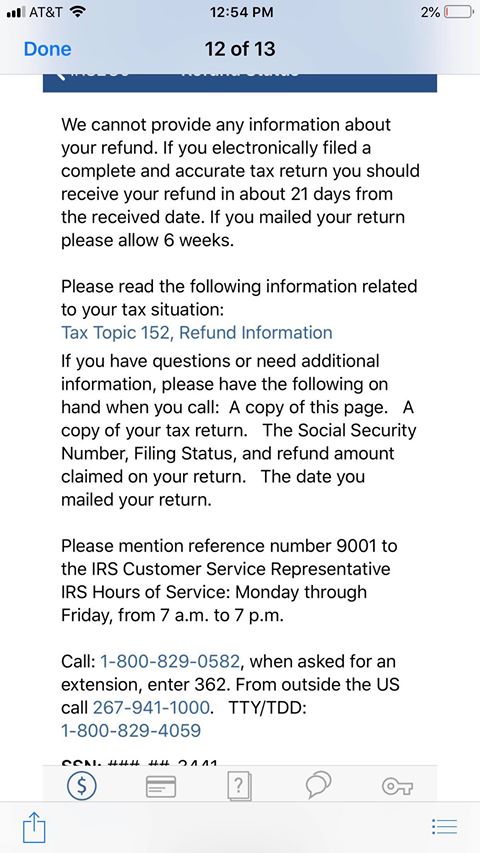 2019 Refund Cycle Chart